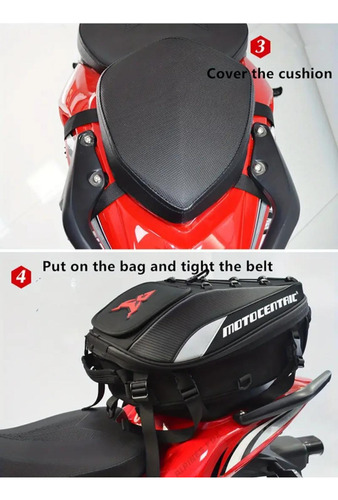 Mochila Expandible De Gran Capacidad Para Motocicleta Imperm