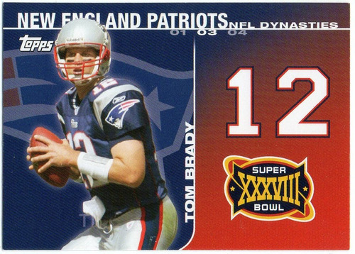 2008 Topps Dynasties Sb X X X V I I I Tom Brady Patriots