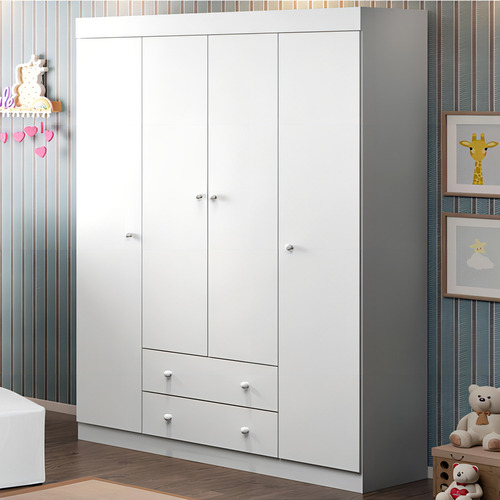 Guarda Roupa Infantil Helena Com 4 Portas - Branco