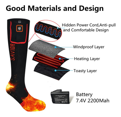 Calcetines Eléctricos Recargables Para Invierno, Calefacción
