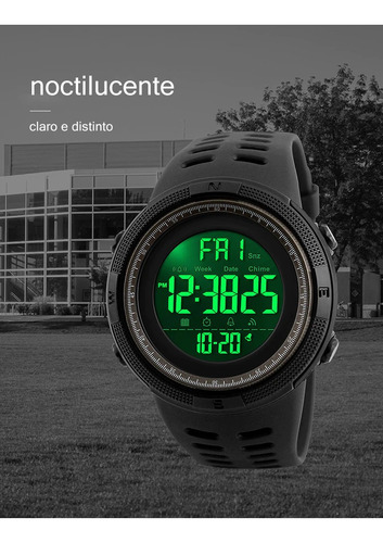 Imagem 7 de 10 de Relógio Masculino Esportivo Digital Prova D'agua Skmei-1251