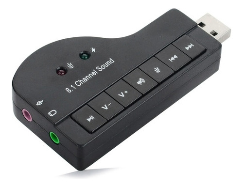 Tarjeta De Sonido 8.1 Usb 2.0 X7/control De Volumen 