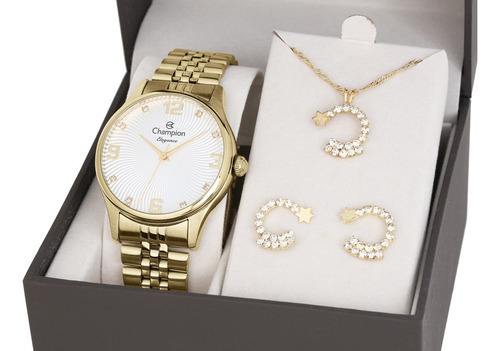 Relógio Feminino Champion Dourado Cn25716w