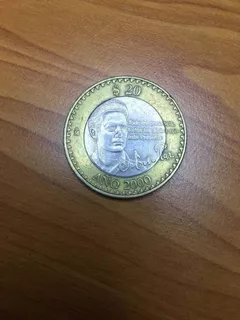 Moneda $20 Pesos Octavio Paz Año 2000