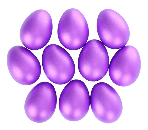 10 Piezas De Simulación De Huevos De Pascua De Madera Falsos 