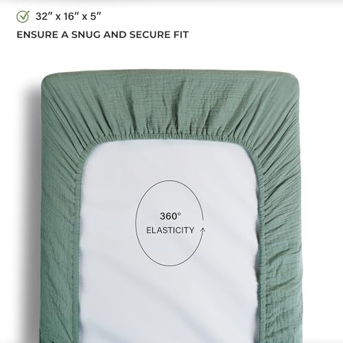 Funda Para Cambiador De Muselina, 100% Algodón, Suave Y Cómo