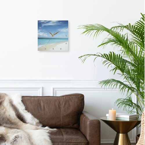 3drose Dpp__1 El Reloj De Pared De Playa Perfecto, 10 Por 10