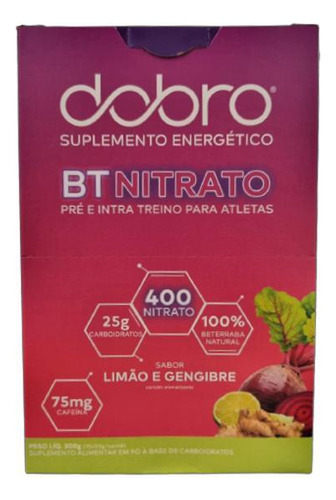 Bt Nitrato Limão E Gengibre Sachê 30g Dobro 10 Unidades
