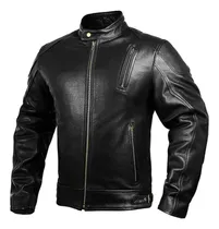 Comprar Chaquetas Cuero Moto Hombre Negras Blindaje Ce Carreras