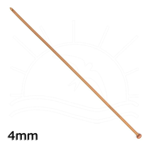 Agulha Para Crochê Tunisiano De Bambu Círculo - 30 Cm 4,0mm