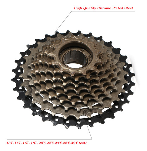 Volante De Inercia Para Bicicleta, Acero Roscado, 9 Velocida