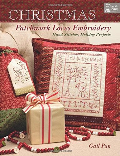 Christmas Patchwork Loves Embroidery Hand Stitches, Holiday 