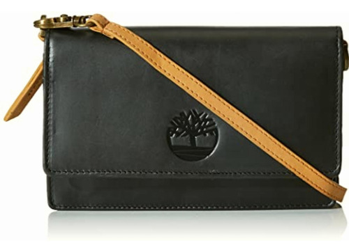 Timberland Bolso Bandolera De Piel Rfid, Negro (altroz),