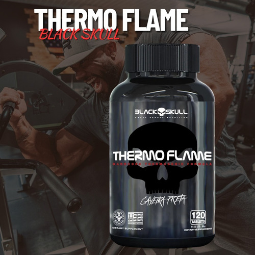 Thermo Flame TermogĂȘnico Pote Com 120 Tabletes - Black Skull