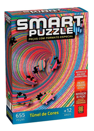 Quebra Cabeça Puzzle Smart Puzzle Túnel De Cores 655pçs Grow