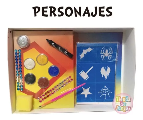 Maquillaje Artistico Infantil Stencil Hipoalergenico Niños Maquillaje Artistico Infantil Stencil Hipoalergenico Niños