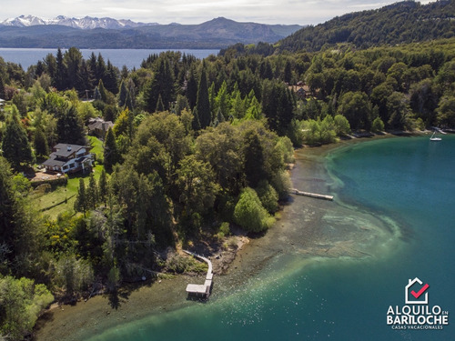 Alquiler Casa En Bariloche Con Costa De Lago Y Muelle. Nahuel Huapi. Capacidad 10. #365.