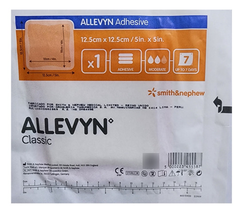 3 Parches Allevyn De 12.5x12.5cm (inc/envio)