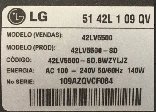 Base Ou Pé Para Tv LG 42lv5500