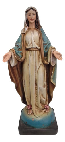 Virgen María De Polvo De Madera, Imagen Fina Italiana, 21cm