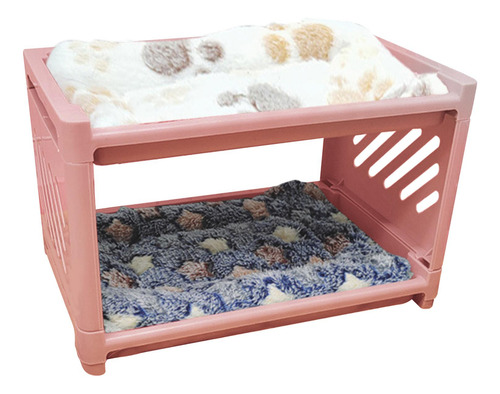 Cama Para Hámster Con Esterilla Refugio Cálido Rosado