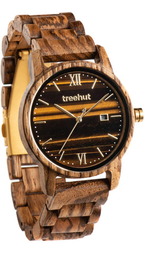 Treehut Reloj De Madera Para Hombre Con Correa De Madera Y C