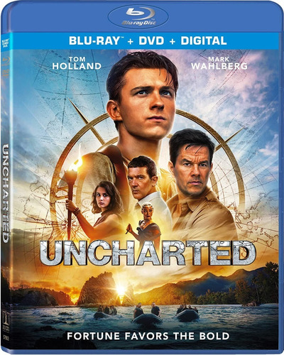 Blu-ray + Dvd Uncharted / Fuera Del Mapa