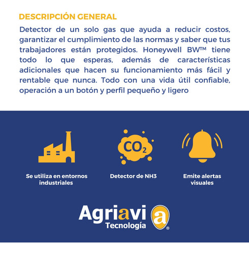 Detector De Gases Honeywell Bw Solo - Modelo Nh3 (amoniaco)