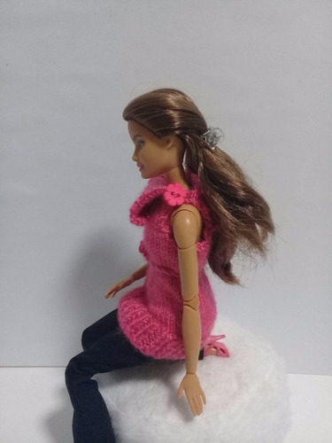 Imagen 5 de 6 de Vestido Suéter Para Barbie /conjunto Único Para Barbie ,ropa