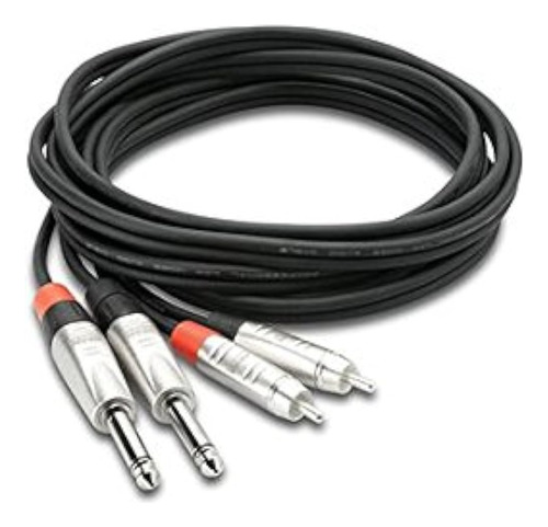 Hosa Hpr-005x2 Dual Rean 1/4 Pulgadas Ts A Rca Pro Cable De 
