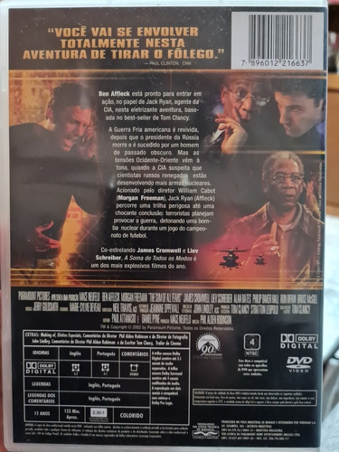 A Soma De Todos Os Medos Com Ben Affleck E Morgan Freeman (Usado)