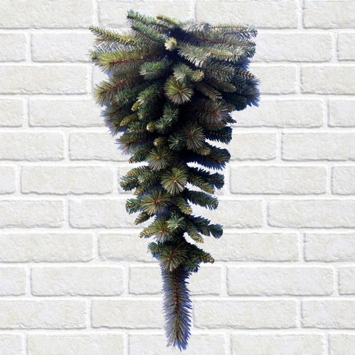Árvore Natal Invertida Pinheiro Parede Luxo 87 Galhos 90cm Cor Colorido
