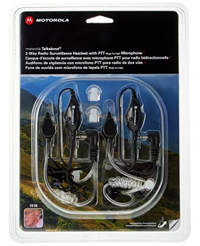 Motorola 1518 Auriculares De Vigilancia Con Ptt Mic, Ofvua