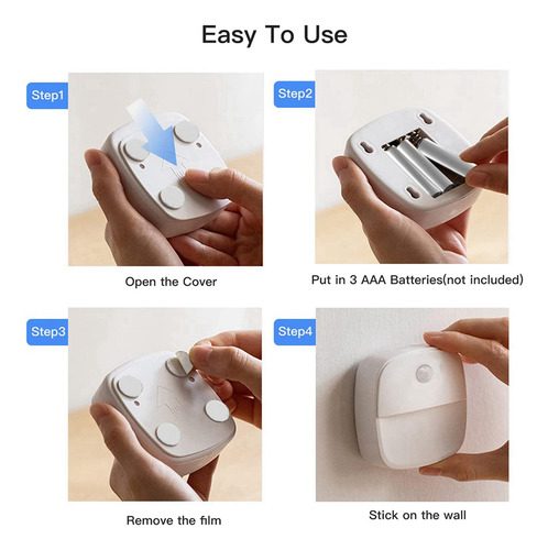Luz Con Sensor De Movimiento Para Interiores, 6 Luces Led No