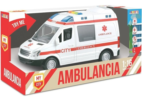 Ambulancia A Friccion Con Sonidos Y Luces Abren Las Puertas