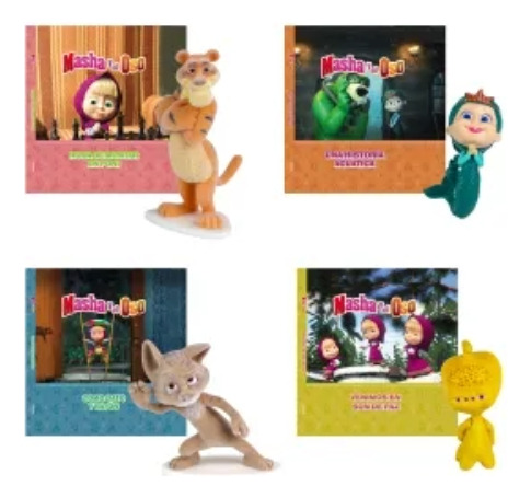 Coleccion Masha Y El Oso - Libro + Muñeco - Variantes | Venimos En Son De Paz