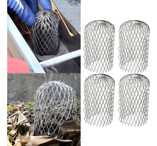 4 Filtros Filtrantes De Protección De Canalón Para Prevenir