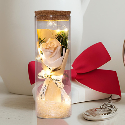 Flor De Rosa En Cristal, Regalo De Flor De Rosa Estilo C