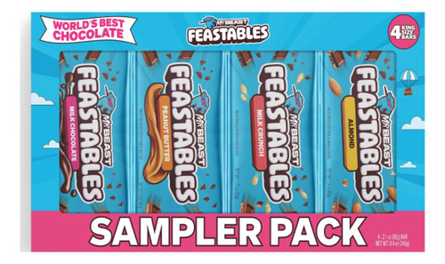 Feastable Chocolates Sabores Surtidos 4 Chocolates
