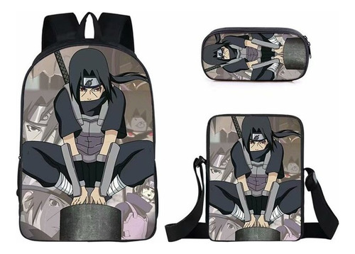 Akatsuki Naruto Mochila Set Itachi Uchiha Bolsos Del Almuerz