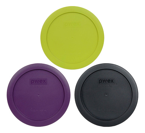 Pyrex 7201-pc - Tapas Redondas De Plstico De 4 Tazas (1) Mor