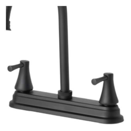 Mezcladora Negra Fregadero 8 Pulgadas Cocina 1/4 Vuelta Color Negro