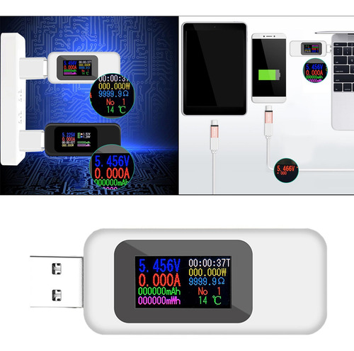 10 En 1 Usb Tester Voltímetro Usb 4-30v Voltaje Digital