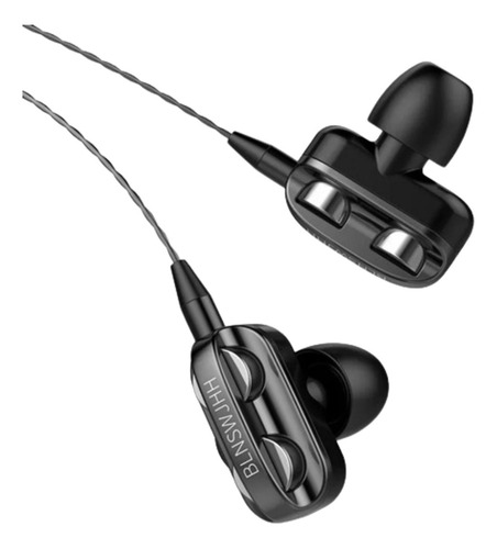 Kit 2und Phone Black Rck Com Fio - Qualidade Extrema Bass Cor Preto - Qualidade Premium Luz Sem Luz