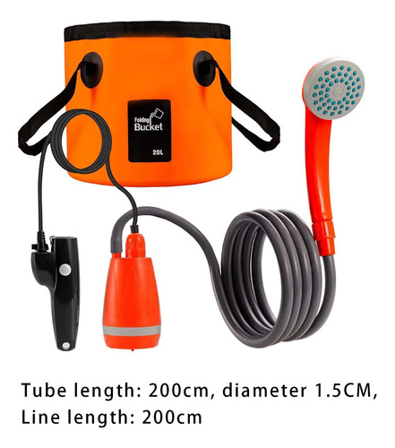 Ducha Portátil, Ducha De Camping Versátil Con Cubo
