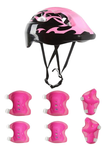 Juego De 7 Cascos Para Niños Y Niñas Q, Rodilleras Y Coderas