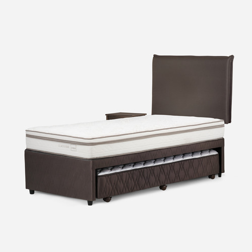 Diván Cama Classique+ 1,5 Plazas + Muebles Maurice Chocolate