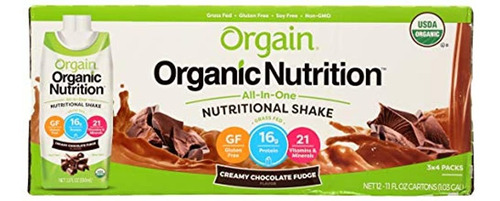 Orgain  orgánico Listo Para Beber Licuado Nutricional Fresa