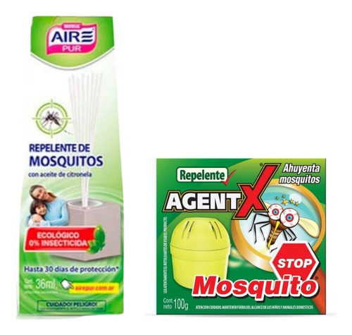 Repelente Mosquitos Varillas Aire Pur + Agentx Stop Mosquito