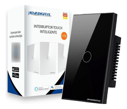 Interruptor Wi-fi Touch 1 Botão Inteligente Smartlife Alexa